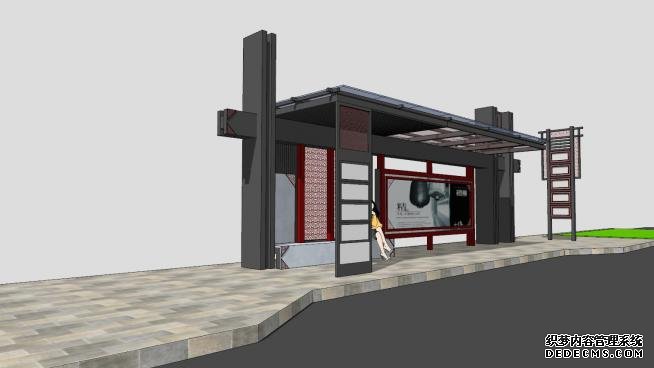 公交車站臺停車站臺SU模型QQ瀏覽器截圖207(2)